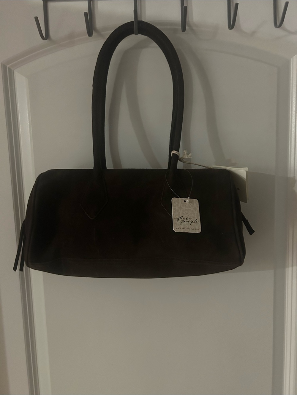 Free People Sierra Dark Brown Suede Tote Bag